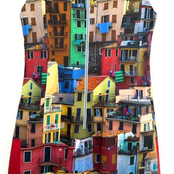 ALICE + OLIVIA Clyde Mini Shift Dress in Italian Landscape, Size 8, NWT - Picture 12 of 16